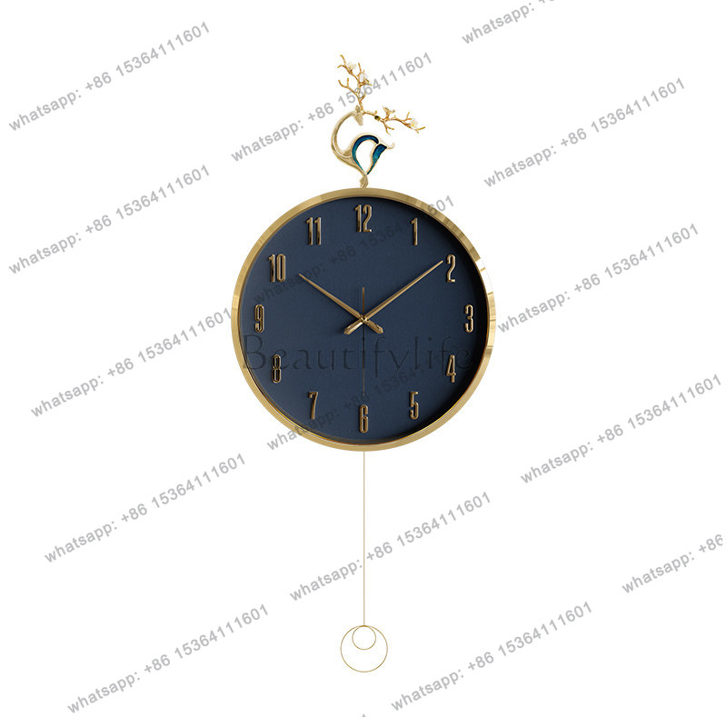Lighting Home Decor Wall Clocks - Moderne, schlichte und modische, stimmungsvolle Wanduhr,
