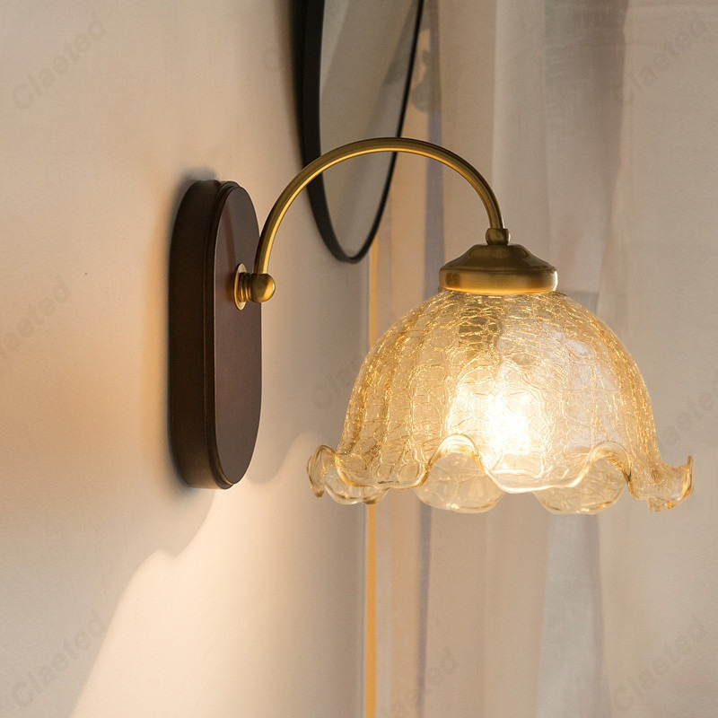 Foyer Lighting Wall Decor - Europäische Retro Einfache LED Glas Wand
