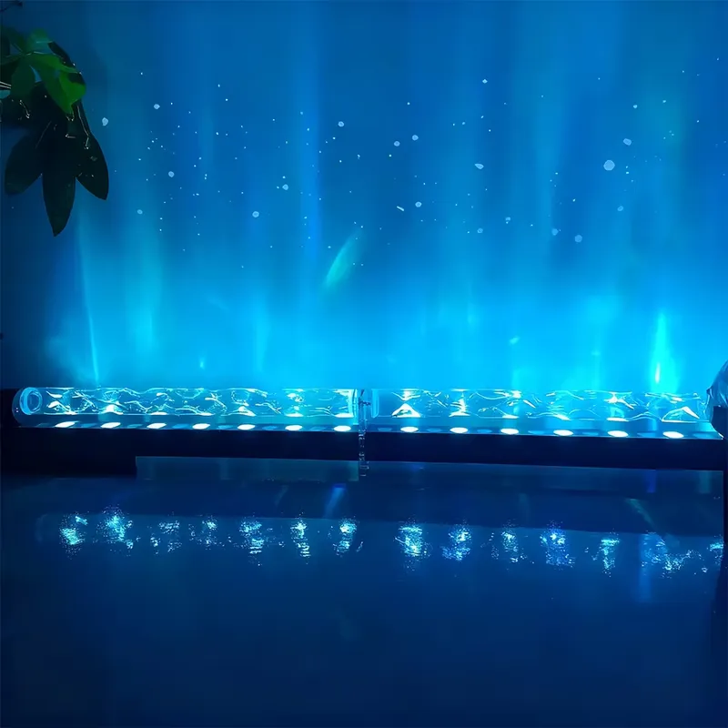 Lighting Decor Living Room - Intelligente 3D-Wandflammen-Projektionsleuchte mit Wasserwellen-Effekt für Wohnzimmer,