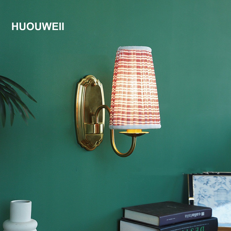 Elements Lighting Decor - Retro Stoff Wandleuchte Bronze Interstellare Elemente