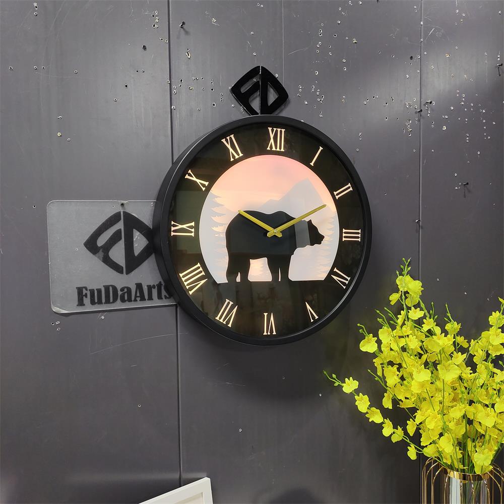 45CM Mit LED-Nachtlicht Modern – Lighting Home Decor Wall Clocks Bewertung und Preis