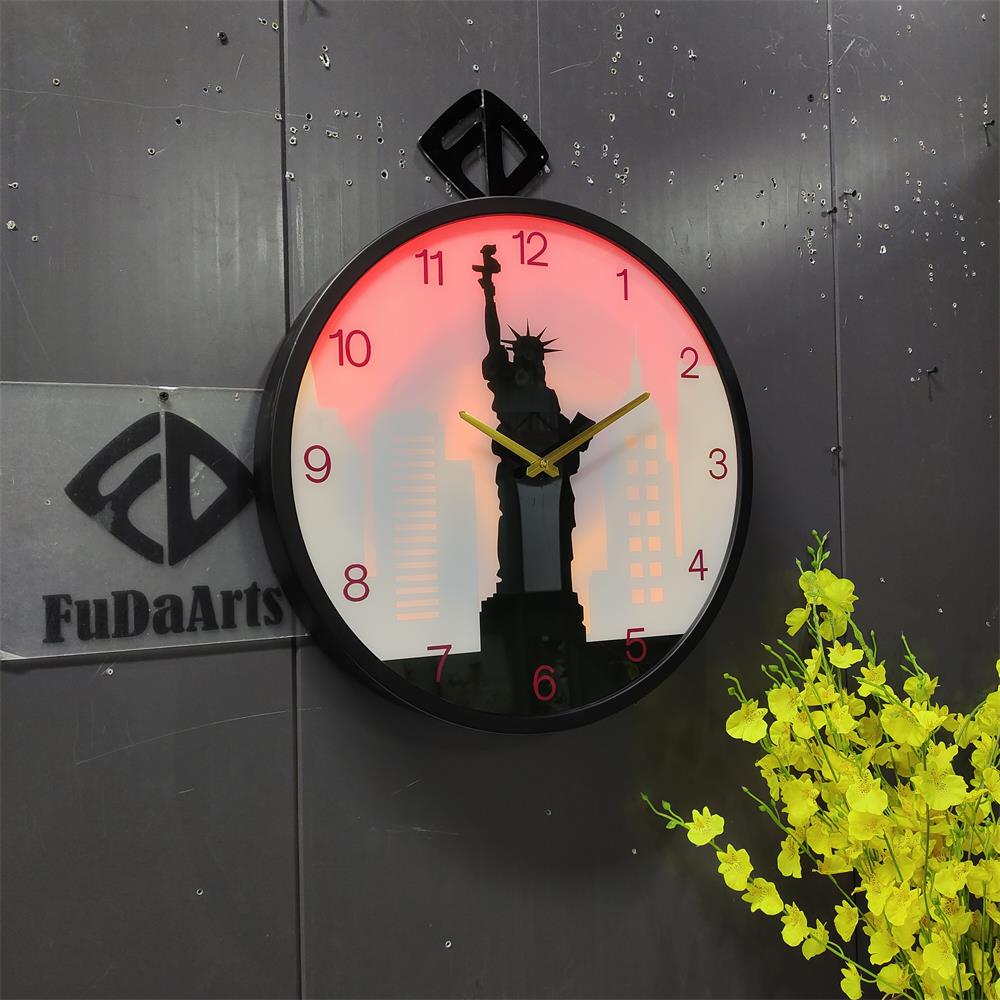 45CM Mit LED-Nachtlicht Modern – Lighting Home Decor Wall Clocks Bewertung und Preis