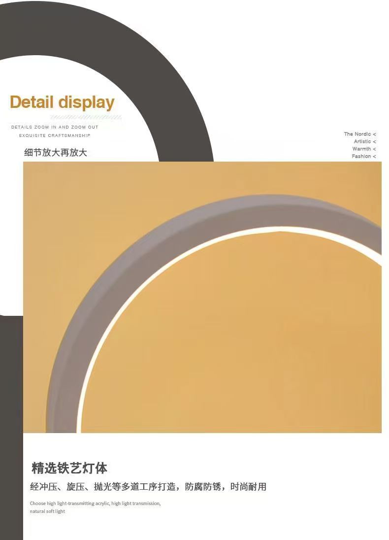 20CM LED Einfache Rund Ring Ti – Lighting Decor Living Room Bewertung und Preis