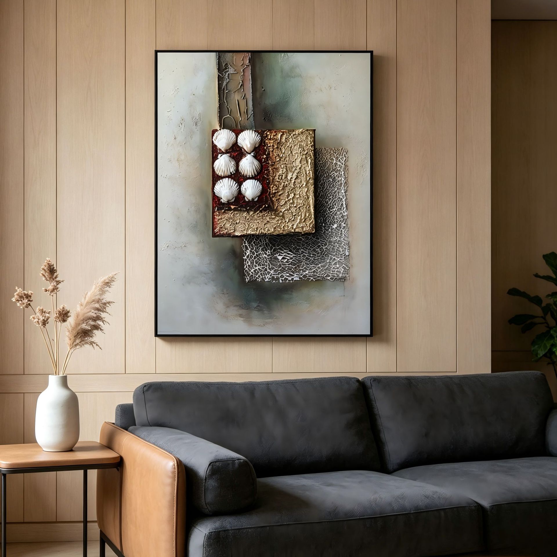 Handgemaltes Wabi-Sabi Gemälde – Elements Lighting Decor Bewertung und Preis