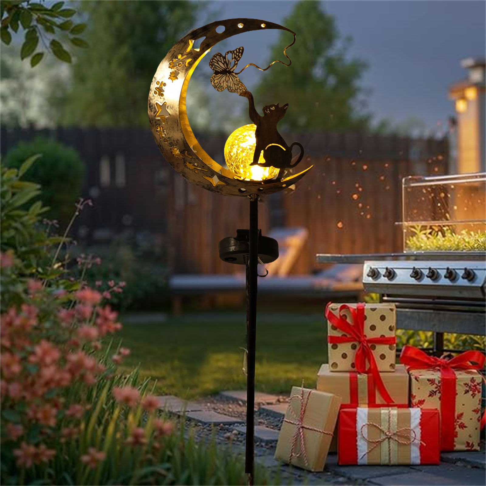 1PC Katze Mond Solar Licht Eis – Elements Lighting Decor Bewertung und Preis