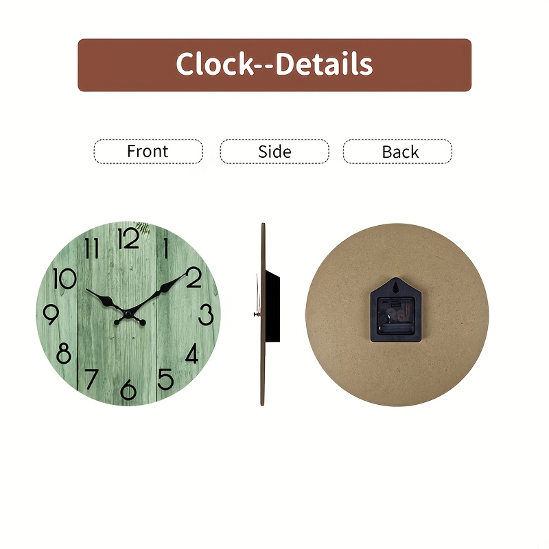 Eine runde Wanduhr mit hellgrü – Lighting Home Decor Wall Clocks Bewertung und Preis