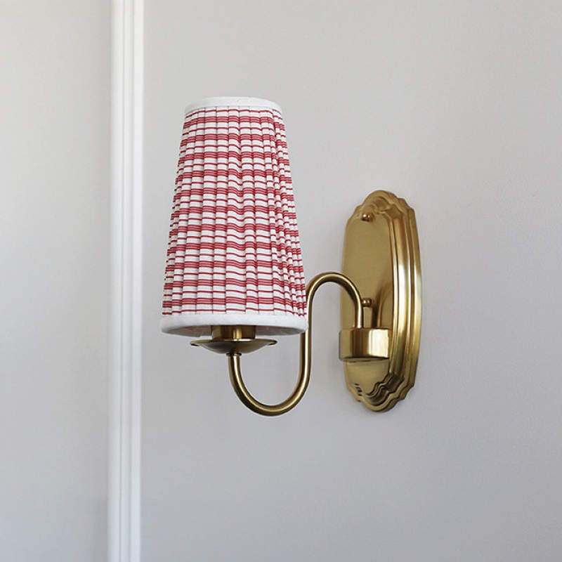 Retro Stoff Wandleuchte Bronze – Elements Lighting Decor Bewertung und Preis